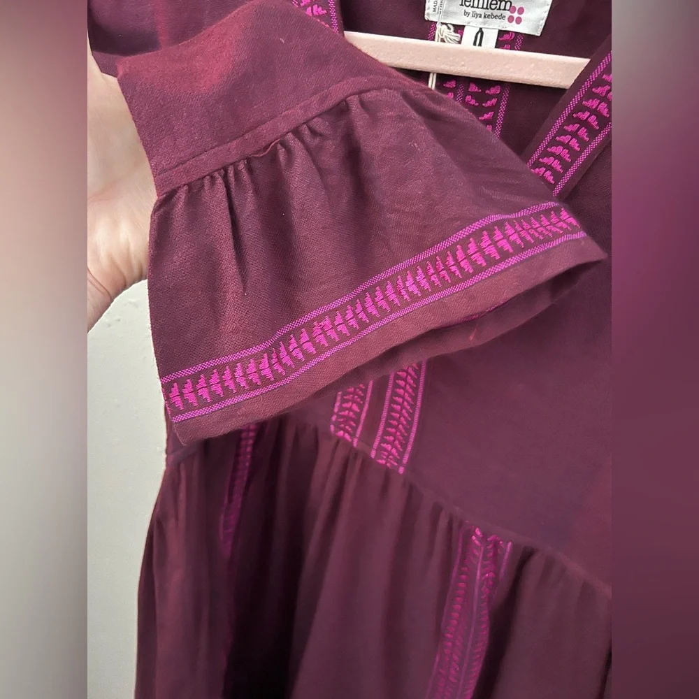 lemlem Hanna Cotton Blend Cover-Up Dress New - Picture 12 of 13
